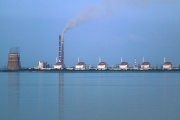 La centrale nucléaire de Zaporijia (Ukraine). 