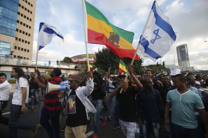 Cette manifestation d'Israéliens d'origine éthiopienne à Tel-Aviv a été organisée trois jours après un rassemblement similaire à Jérusalem.
