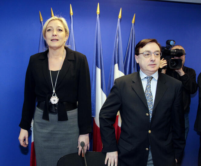 Jean-François Jalkh et Marine Le Pen en janvier 2011.