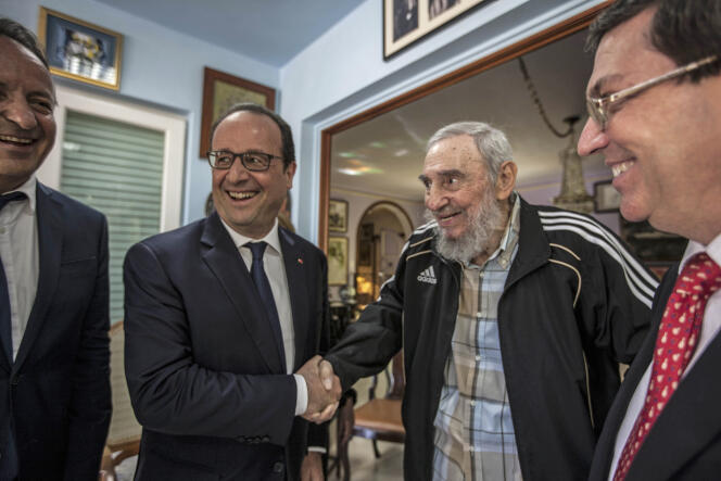 Francois Hollande et Fidel Castro, le 11 mai 2015, à La Havane.