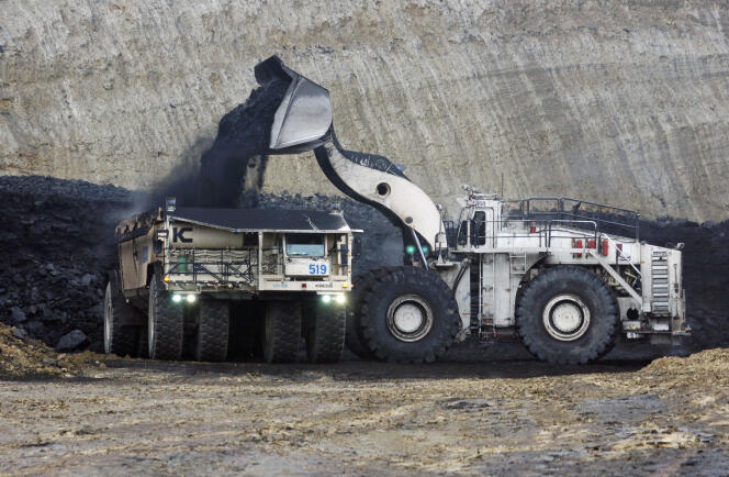 Mine de charbon à ciel ouvert à Beulah, dans l'Etat américain du Dakota du Nord.