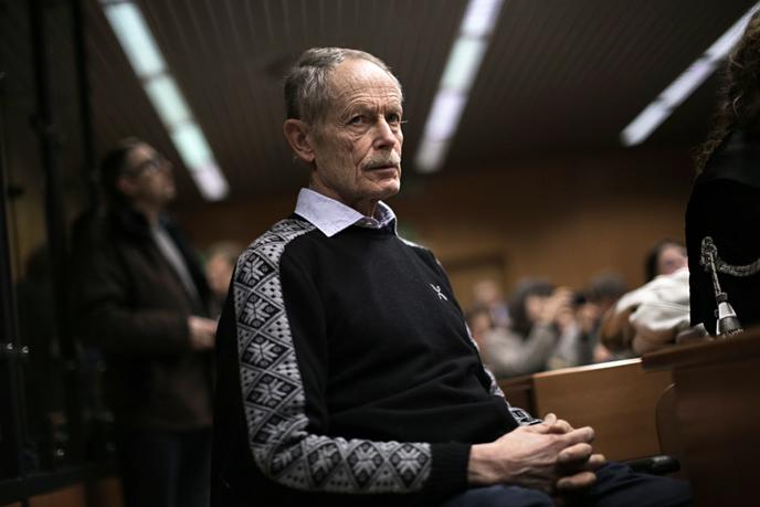 L'écrivain italien Erri De Luca, le 16 mars au tribunal de Turin.