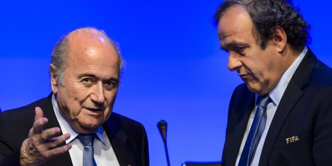Michel Platini et Sepp Blatter, le 28 mai à Zurich.