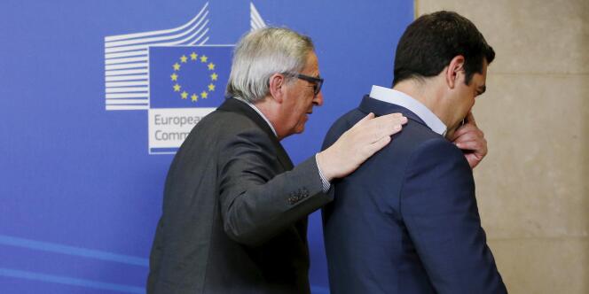 Le premier ministre grec, Alexis Tsipras et le président de la Commission européenne, Jean-Claude Juncker.