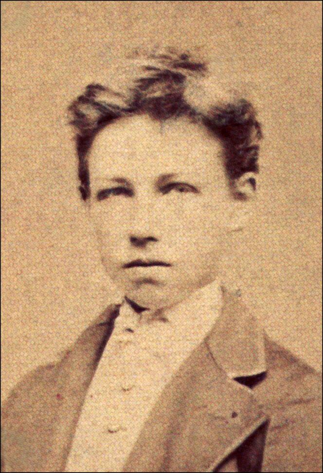 Arthur Rimbaud à 17 ans, photographié par Carjat, en 1871.