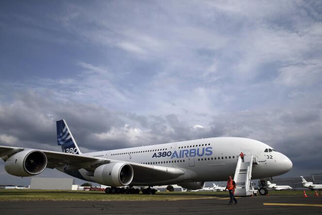 Un Airbus A380 à l’aéroport du Bourget en juin 2015.