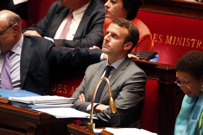 Emmanuel Macron à l'Assemblée, mardi 16 juin 2015.