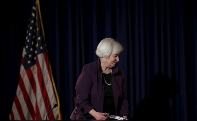 Janet Yellen, présidente du Conseil des gouverneurs de la Réserve fédérale américaine (Fed, banque centrale).