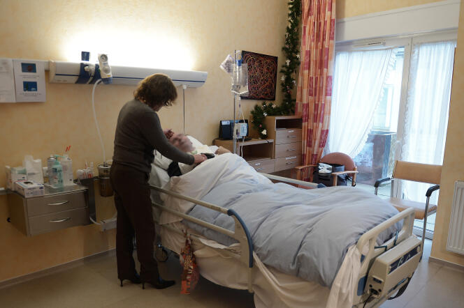 Un patient en état végétatif à Oberhausbergen, en décembre 2014.