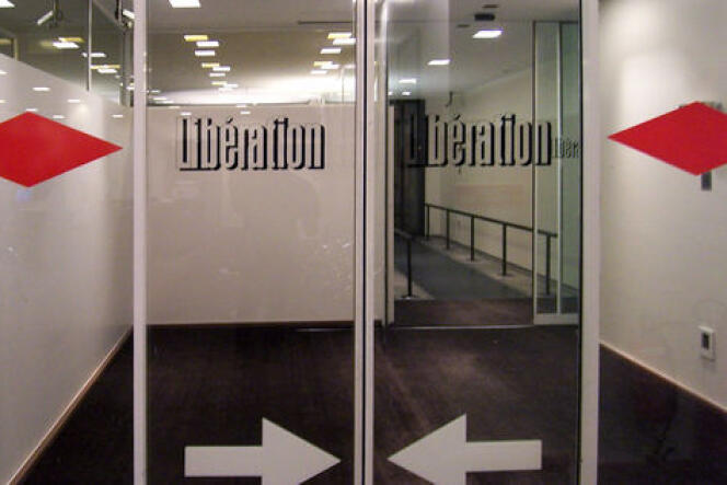 Le hall d’entrée de « Libération », rue Béranger, dans le 3ᵉ arrondissement de Paris, en 2015.