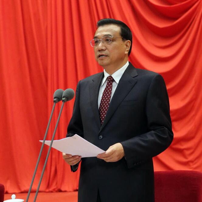 Le premier ministre chinois, Li Keqiang, à Pékin, le 28 avril.