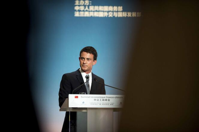 Manuel Valls lors du sommet économique franco-chinois, à Toulouse, le 2 juillet.