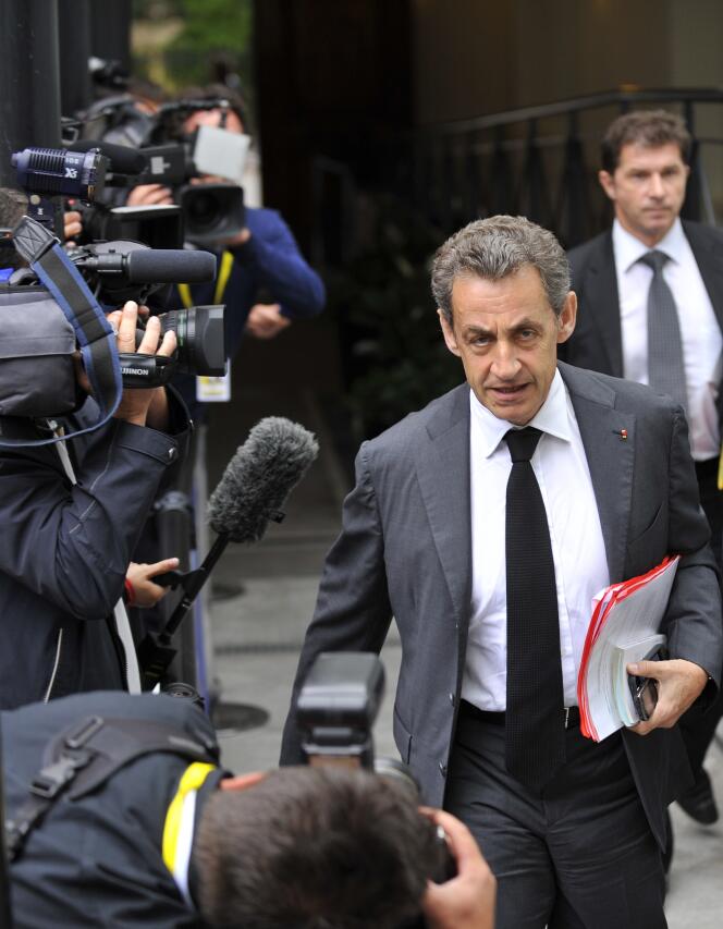 Nicolas Sarkozy, le 12 juillet à Bruxelles pour un meeting des partis populaires européens.