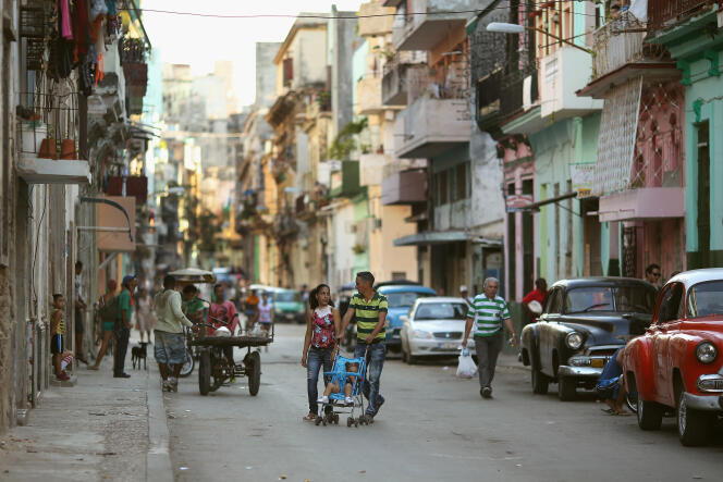 Une rue de La Havane à Cuba le 21 janvier 2015.