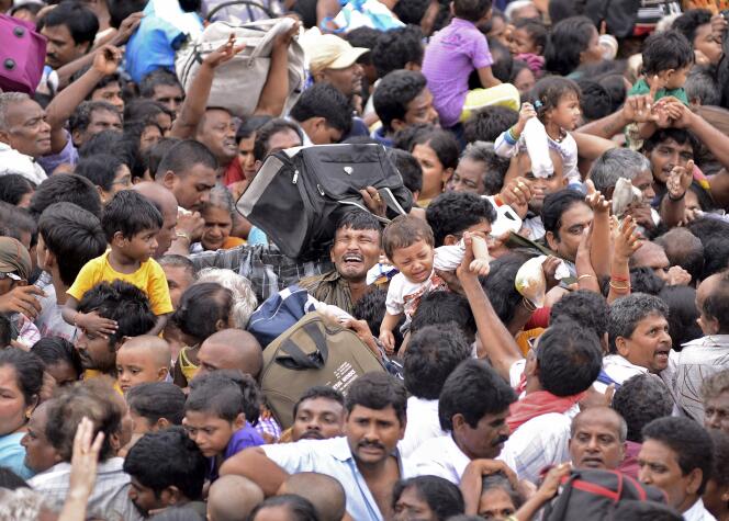Une foule, en Inde, en 2015.
