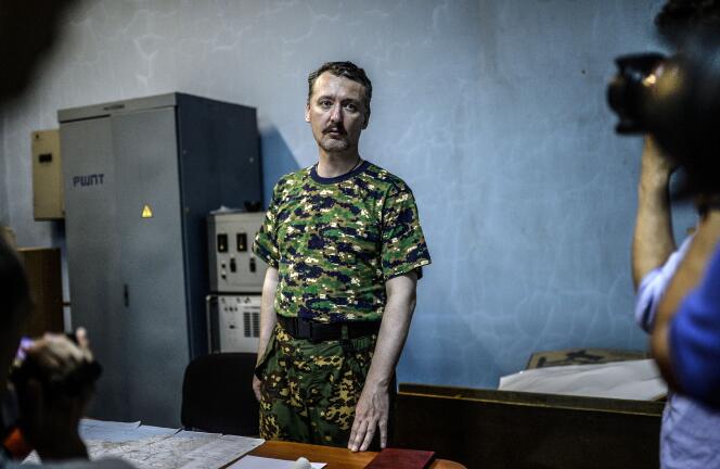 Igor Strelkov (ici en juillet 2014 à Donetsk) était le principal chef militaire des séparatistes prorusses en Ukraine lorsque l'avion des Malaysia Airlines a été abattu.