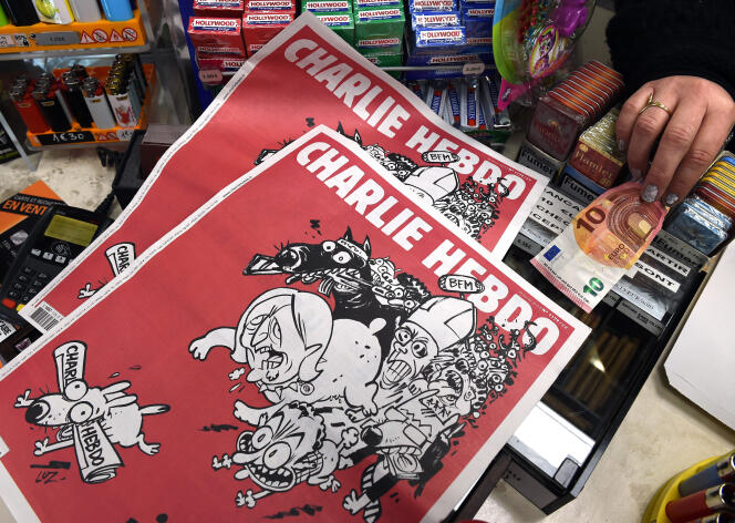 L'édition du 25 février de « Charlie Hebdo », seconde édition de l'hebdomadaire après l'attentat du 7 janvier.