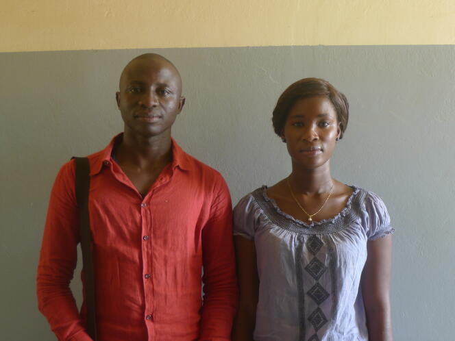 Adama Biteye, étudiante en droit et Saliou Dieng, président du collectif de l'Espace Numérique Ouvert (ENO) de Mbour.