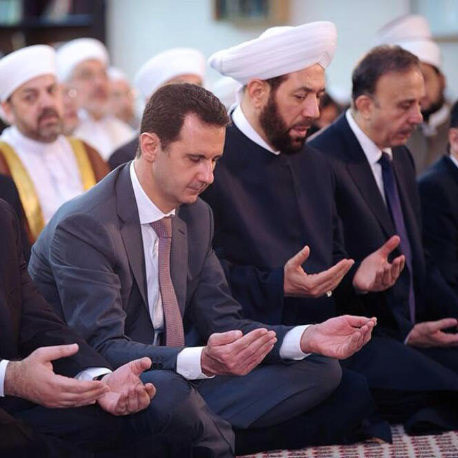 Photographie publiée le 17 juillet sur le compte Instagram de la présidence syrienne, montrant Bachar Al-Assad, le jour de l'Aïd.