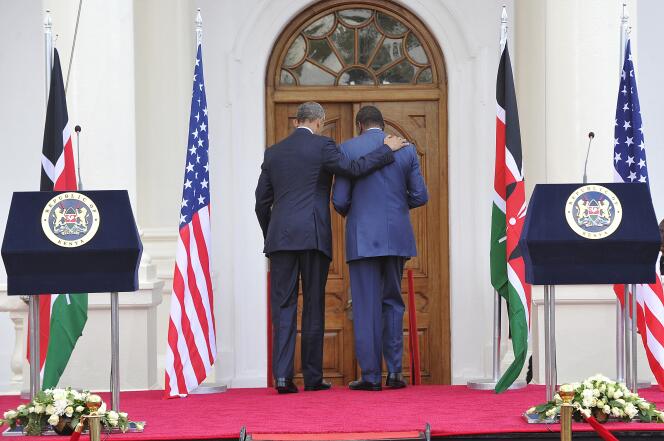 Barack Obama et son homologue kényan Uhuru Kenyatta, le 25 juillet à Nairobi.