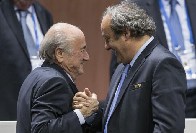 Michel Platini et Sepp Blatter le 29 mai à Zurich.