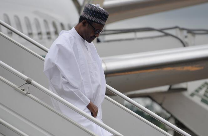 Le président du Nigeria, Muhammadu Buhari, à son arrivée au Cameroun le 29 juillet.