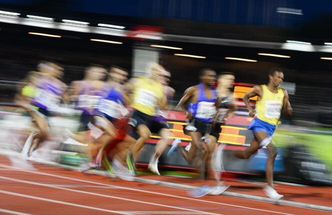 Epreuve du 1 500 m lors d'un meeting d'athlétisme à Stockholm, jeudi 30 juillet.