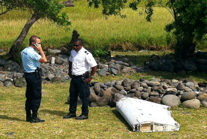 Le morceau d'aileron de Boeing découvert à La Réunion, le 29 juillet.