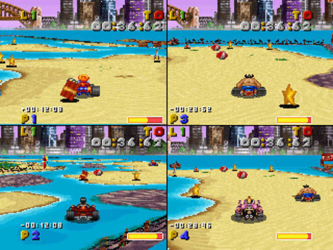 En 1994, Street Racer, un jeu de course inspiré de Super Mario Kart et Street Fighter, permettait  de concourir jusqu'à quatre sur le même écran. Vingt ans plus tard, l'option est devenue rare.