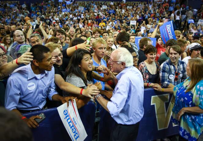 Bernie Sanders lors d'un meeting à Seattle le 8 août 2015.