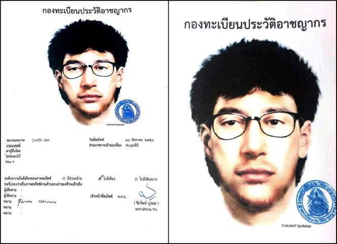 La police thaïlandaise a diffusé, mercredi 19 août, le portrait-robot de l’homme considéré comme le principal suspect de l’attentat perpétré à Bangkok lundi.