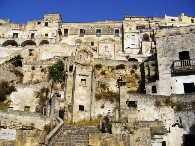 Les Sassi de Matera, maisons troglodytiques classées au patrimoine mondial de l'Unesco.