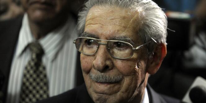 L’ancien dictateur du Guatemala Efrain Rios Montt, en mai 2013.