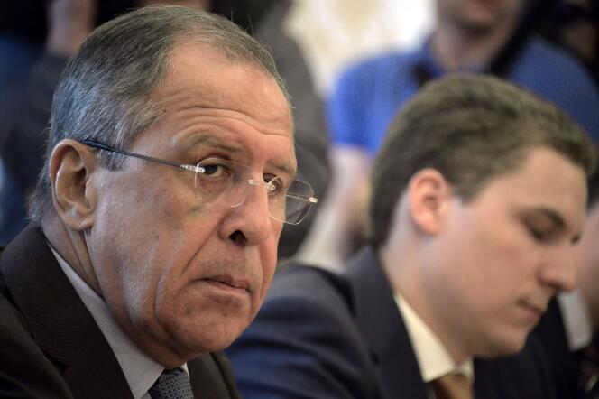 Sergueï Lavrov, ministre russe des affaires étrangères, lors d'une rencontre avec l'opposition syrienne, le 31 août, à Moscou.