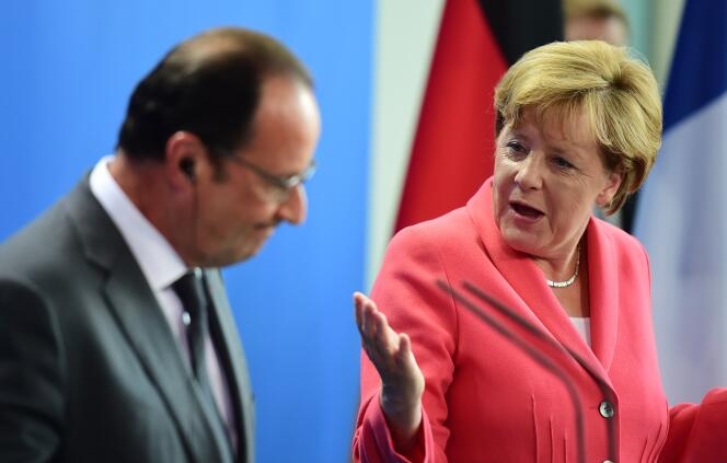 Angela Merkel et François Hollande, à Berlin, le 24 août.