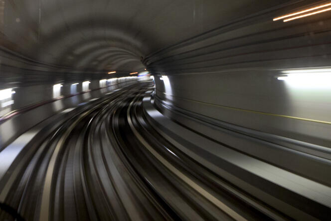Tunnel de métro à Paris.