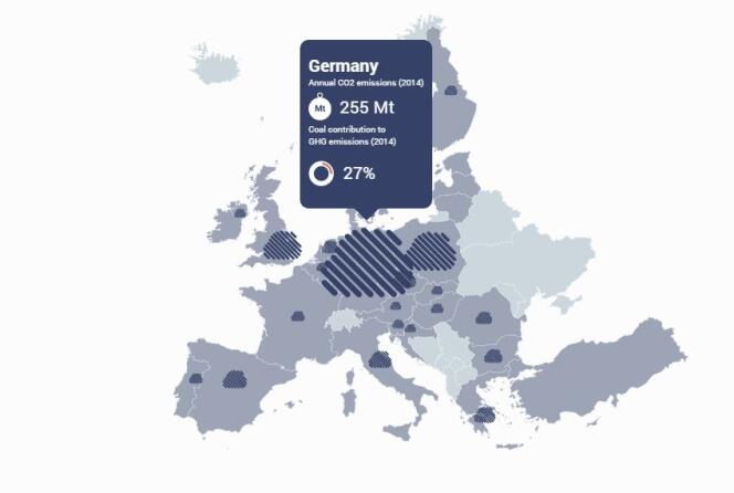 L'impact pour le climat des centrales à charbon européennes.