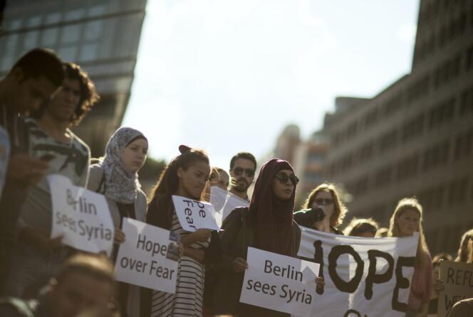 Manifestation de soutien aux réfugiés syriens à Berlin le 12 septembre.