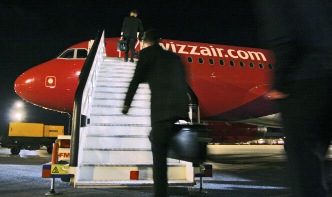 Un avion de la compagnie Wizz Air, à Budapest, en 2005.
