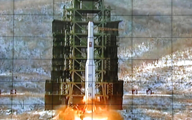 La fusée Unha-3 envoyé dans l'espace par la Corée du Nord en décembre 2012.