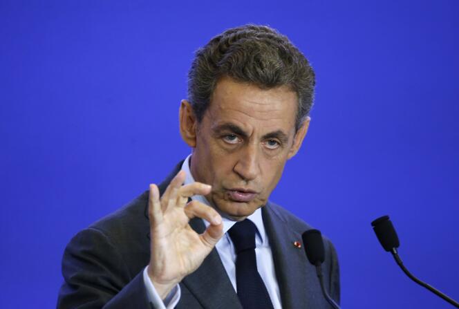 Nicolas Sarkozy, le président des Républicains, lors d'une 
