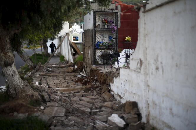 A Illapel au Chili, après le séisme de magnitude 8,3 qui a affecté le centre-nord du pays.