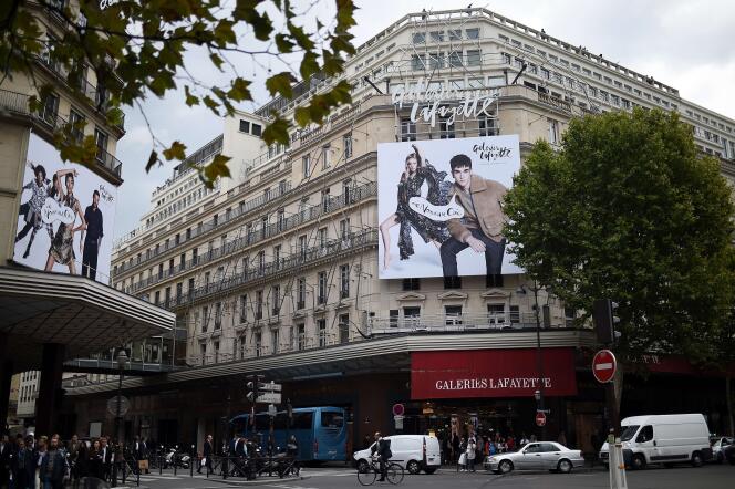 Le magasin Galeries Lafayette à Paris, le  17 septembre 2015. STEPHANE DE SAKUTIN / AFP