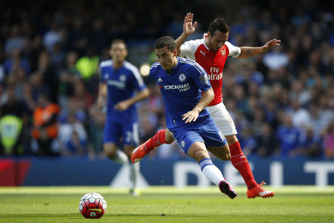 Eden Hazard (ici pendant un match de Premier League en 2015) a passé sept années dans le club anglais de Chelsea.