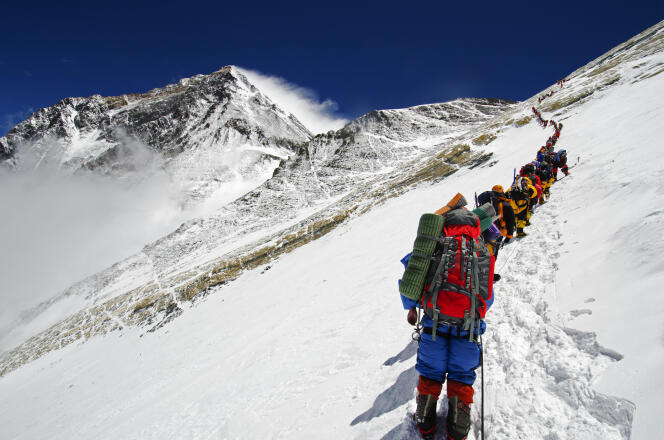 Sur la route de l'Everest, en 2008.