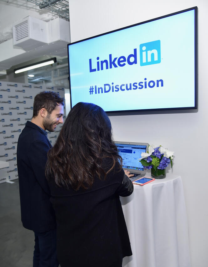 Lors d'un congrès de LinkedIn, le 31 mars 2015 à New York.