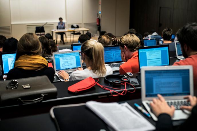 Etudiants de l’Université catholique de Lyon, en septembre 2015.