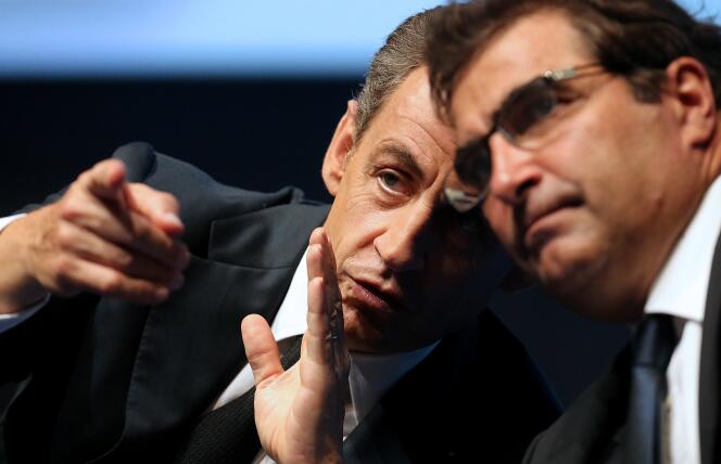 Nicolas Sarkozy et Christian Jacob le 24 septembre 2015 à Reims.