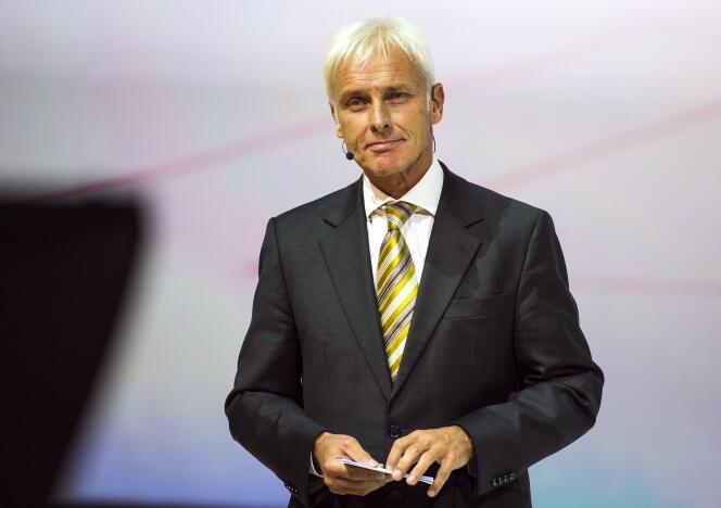 Matthias Müller, le nouveau président du directoire du groupe allemand, le 24 septembre 2015.