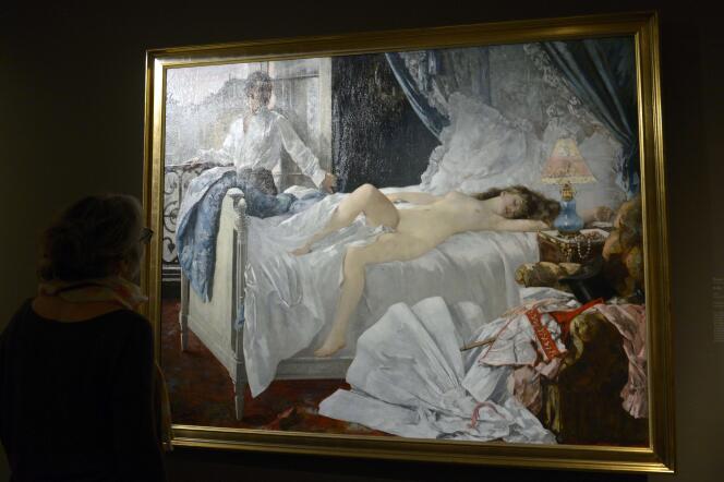 « Rolla », de Henry Gervex, dans le cadre de l'exposition sur la prostitution au Musée d'Orsay à Paris, en septembre 2015.